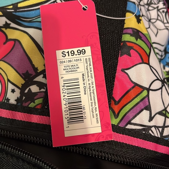 XHILARATION Boho Multicolor Overnight Tote Bag & cosmetic bag - Picture 6 of 14